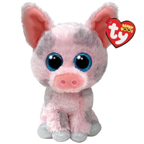 Image of TY Hambo Pig Beanie Boo Regular 14cm - Squishy Beanie Baby Soft Plush Toys - Collectible Cuddly Stuffed Teddy