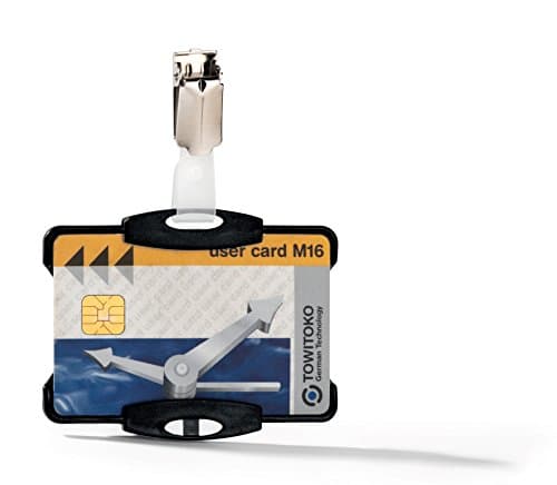 Image of Durable Duo Security Pass Holder 54 x 85 mm Black | Holds Up to 2 ID/Security Cards | Pack of 25 | Ideal for Holding Swipe Cards, ID Cards, etc.