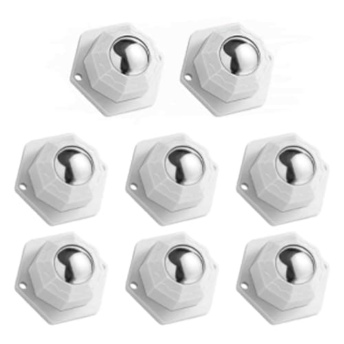 Image of 8 Pack Heavy-Duty Self-Adhesive Swivel Caster Wheels for Furniture, Storage Bins, Cabinets & Appliances - 1 Inch Low Profile Universal Wheels, 30LB Capacity Each