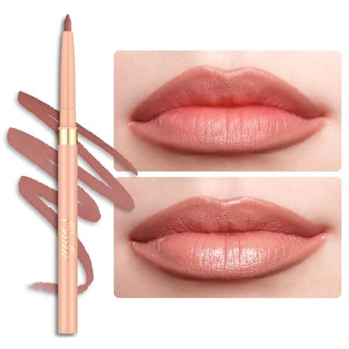 Image of Oulac Matte Brown Lipliner Pencil Waterproof - Smooth and Smudge-proof Lasts 24H+, Highly Pigmented, Retractable Lip Makeup for Precision Application, Vegan, LL03 Naked Liner
