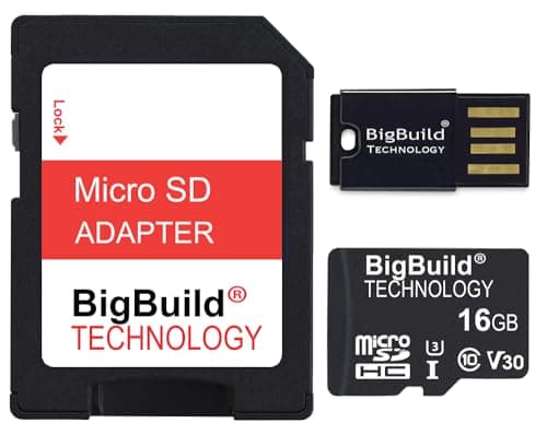 Image of BigBuild Technology 16GB Ultra Fast 100MB/s U3 microSDHC Memory Card For Alcatel 3T 8 Tablet