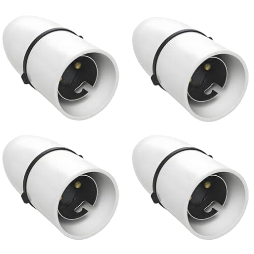 Image of 4 Pcs Light Fittings Ceilings, Suspended Bayonet Ceiling Light Fittings, B22 Ceiling Rose Lamp Holders For Secure Bulb Installation, Indoor Ceiling Pendant Fixtures For Home Or Workspace