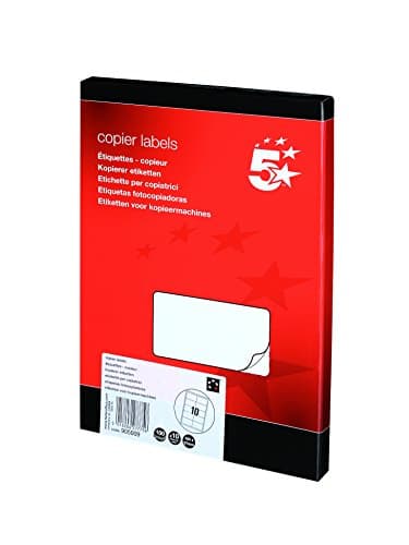 Image of 5 Star Labels Copier 10 per Sheet 105x57mm White [1000 Labels]