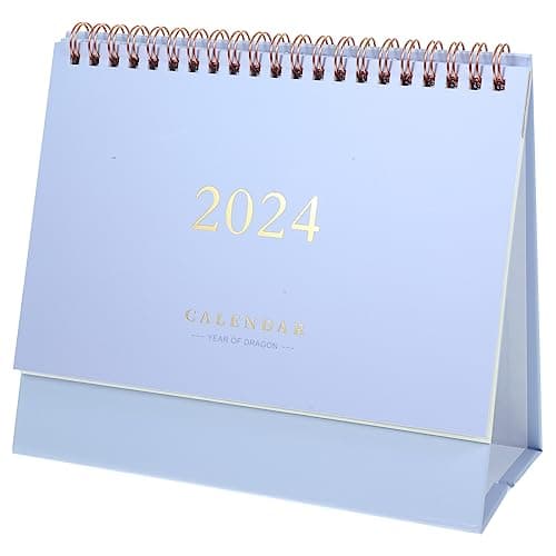 Image of TOYANDONA Desk Calendar 2023-2024, Small Monthly Desktop Calendar from July 2023 to December 2024, 18 Monthly Standing Flip Desktop Calendar for Home School Office-Purple