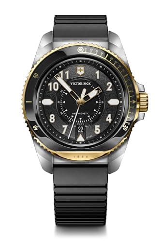 Image of Victorinox Men’s Watch Journey 1884 Ø 43 mm, Swiss Made, Analogue Quartz, Water-Resistant up to 200 m, Rubber Strap, Black