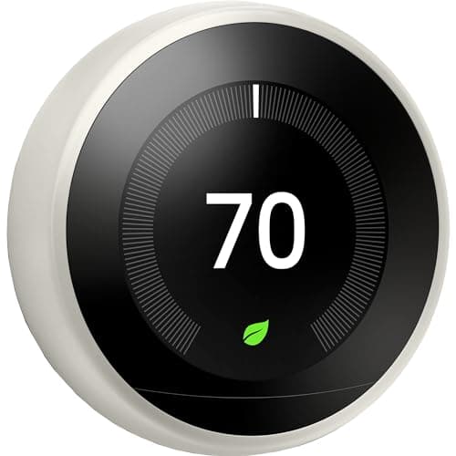 Image of Google T3030EX Nest Learning Thermostat 3rd Generation, White - Smart Thermostat - A Brighter Way To Save Energy, 84.0 cm*84.0 cm*32.0 cm