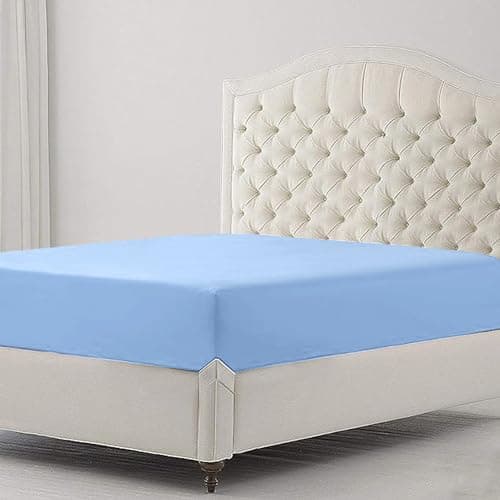 Image of Sapphire collection 300 Thread Count 100% Egyptian Cotton Fitted Sheets (Double, Blue)
