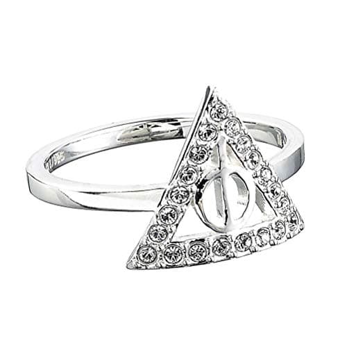 Image of Official Harry Potter Deathly Hallows Ring - Large with Crystal Elements by The Carat Shop