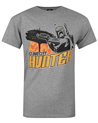 Image of Star Wars Boba Fett Cloud City Men's T-Shirt Grey