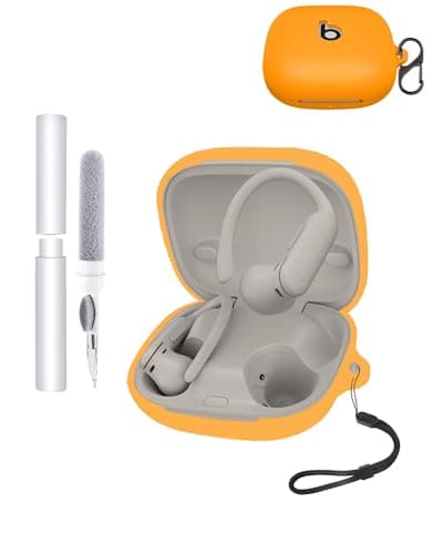 Image of Silicone Protective Case for Beats Powerbeats Pro 2 Wireless Bluetooth Earbuds - Durable and Eco-Friendly Earphone Cover with Precise Holes,Orange