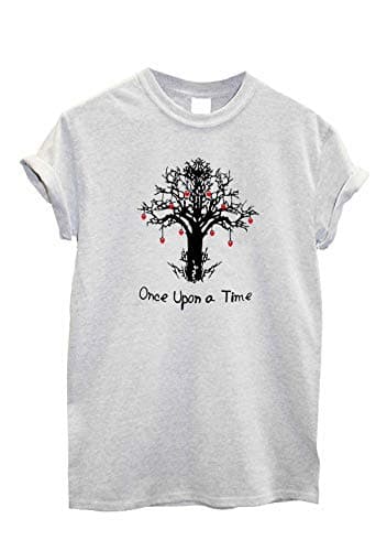 Image of PAPER PLANE LONDON Once Upon a time Tshirt/Top (Grey, Small)