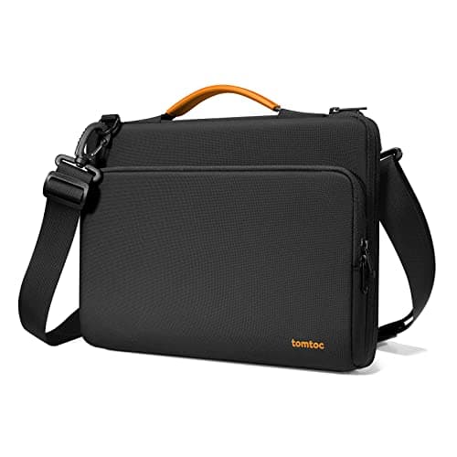 Image of tomtoc Protective Laptop Shoulder Bag for 16'' MacBook Pro M5 Pro/Max (2026), M4,M3,M2,M1, NEW RAZER BLADE 15/16, Dell Inspiron 16 Laptop, 360° Shock-Absorption & Water-Resistant Carrying Case Sleeve