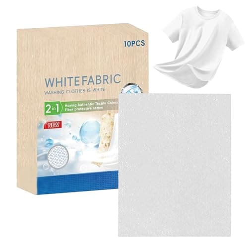 Image of White Fabric Dye, Laundry Whitener Sheets, Dye Sheets with Washing Machine Use, Fabric Whitener with Brightening Formula, Laundry Care Accessory, White Fabrics Cotton Wool Linen Clothing Use