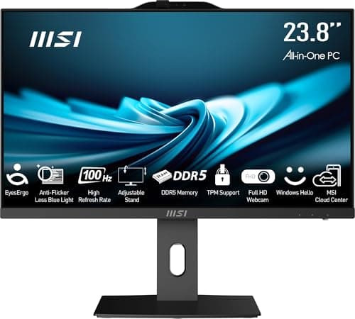 Image of MSI Pro AP242P 14M Intel Core i3 14100 All in One PC Barebone, (NO RAM, NO Storage, NO OS), 23.8 Inch IPS Screen/UHD Graphics/Type-C/USB/LAN/HDMI/DP/WiFi 6E/BT 5.3/VESA