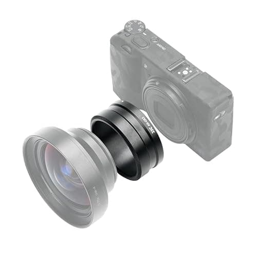 Image of JJC Metal Lens Filter Adapter Ring Compatible with RICOH GW-4 Wide Conversion Lens to GR III GR3 Camera, Replacement for RICOH GA-1 Lens Adapter