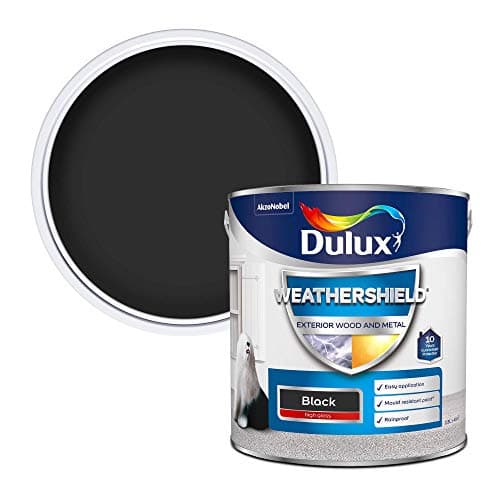 Image of Dulux Weather Shield Exterior High Gloss Paint, 2.5 L - Black