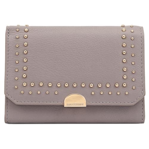 Image of Paul Costelloe RAZI Real Leather - Stylish and Compact Women's Card Organizer with Coin Zip Pocket, Premium Leather Designer Accessory (GULL)