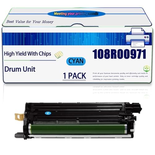 Image of Compatible for Xerox 108R00971 Drum Unit Phaser 6700 6700DN 6700DT 6700DX 6700N Printers, High Yield 60000 Pages, with Chip (1 Pack Cyan)
