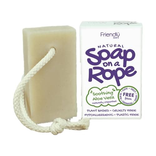 Image of Friendly Soap - Natural Soap On A Rope - 'Soothing' Aloe Vera 125g