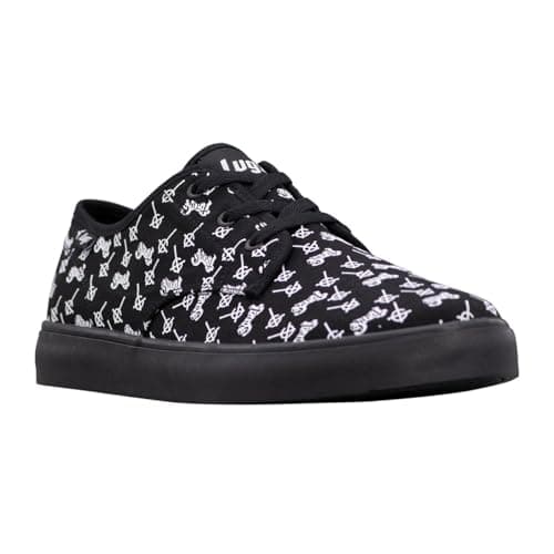 Image of Lugz Men's Joints Ghost Sneaker, Black/White/Ghost Logo, 8 UK