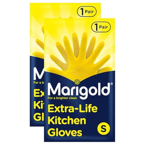 Image of Marigold Unisex Gloves, Marigold Extra Life Kitchen Gloves Small, Yellow