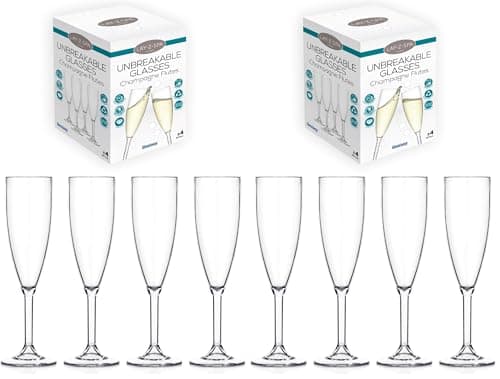 Image of Lay-Z-Spa Reusable Plastic Poly Carbonate Champagne Flutes for Hot Tub (Pack of 2)