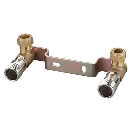 Image of OMOTOOL Concealed Shower Faucet Wall Bracket Positioner Connector 15mmx1/2'' for Exposed Thermostatic Bath Shower Mixer Tap,Wall-Mounted Fitting Fixing Plate