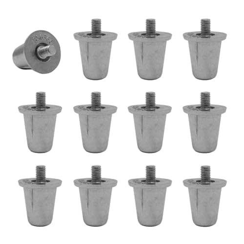 Image of 55 Sport Aluminium Replacement Rugby Studs - 16 Pack (15mm) - Silver