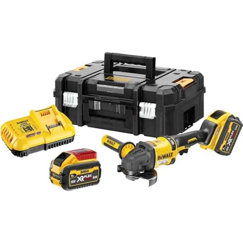 Image of DEWALT DCG418X2 54v 125mm XR FlexVolt High Power Grinder - 2X 9.0ah Tstak Case (DEWDCG418X2)