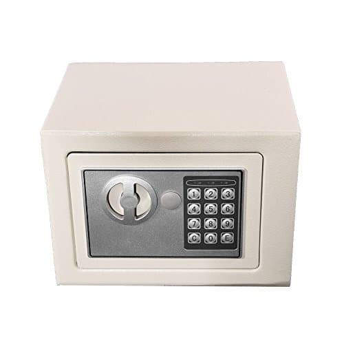 Image of 4.6L Small Value Digital Safe Electronic Home Safe Box,Lock Box, Cash Box, Security Box Solid Steel for Office or Home Use - White
