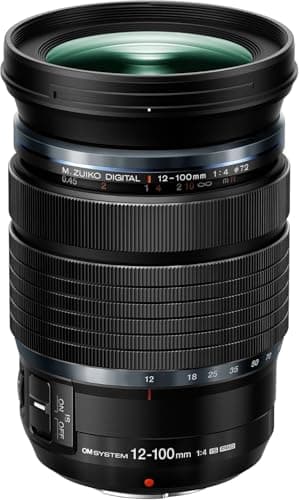 Image of OM SYSTEM M. Zuiko Digital ED 12-100mm F4 IS Pro Lens, suitable for all MFT cameras (Olympus OM-D & PEN models, Panasonic G-series), black