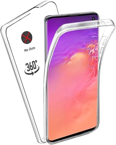 Image of KP TECHNOLOGY Galaxy S10 Case, Clear TPU Front & Back [360 Degree] Protection Crystal Clear Gel Case Cover for Samsung Galaxy S10 (Clear)