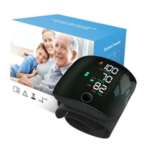 Image of Blood Pressure Monitors Wrist, Wrist Blood Pressure Monitor with Touch Screen, Voice Broadcast, 2 Users 198 Memory, Blood Pressure Monitor for Home Use (Cuff 13.5-19.5cm)