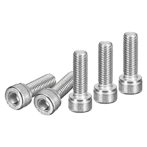 Image of DTGN M8x25mm Socket Head Cap Screws Bolts, 10Pcs 304 Stainless Steel 18-8, Metric Machine Hex Socket Screw, Hex Drive, Bright Finish, UNC Coarse Thread Fully Threaded
