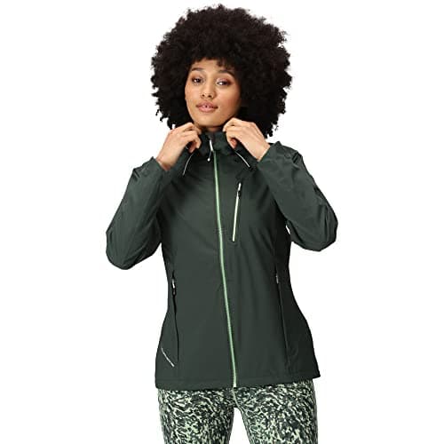 Image of Regatta Womens Ladies Birchdale Waterproof Durable Hooded Jacket Coat, Dark Spruce, Size 10 UK