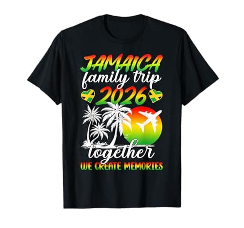 Image of Funny Jamaica Family Trip 2026 We Create Memories Holiday T-Shirt