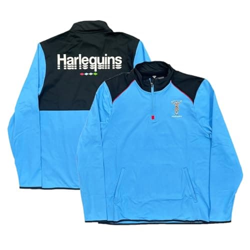 Image of Castore Harlequins Rugby 1/4 Zip Top Men's Midlayer Training Blue Top (UK, Alpha, L, Blue)