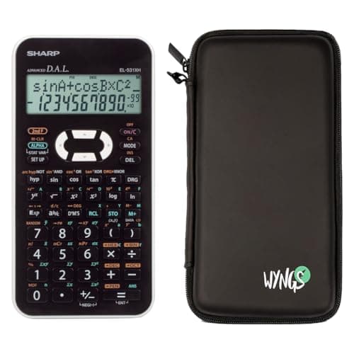 Image of Sharp EL-531XH White including a WYNGS protective case in Black - Basic Set