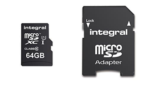 Image of Integral INMSDX64G10-90U1 UltimaPro 64 GB MicroSDXC Class 10 Memory Card up to 90 MB/s, U1 Rating, Black