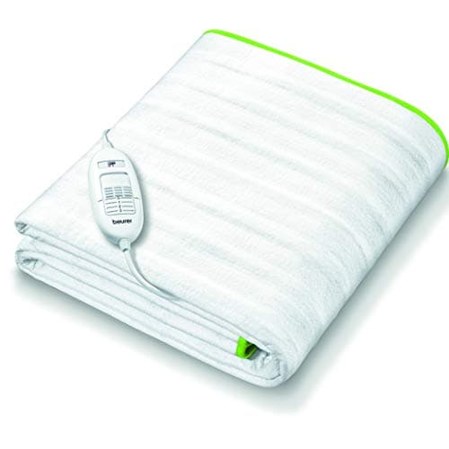 Image of Beurer TS15 Ecologic+ Heated Underblanket | Double electric blanket with elastic straps for a non-slip fit it to your mattress | Easy-to-use | Machine washable | Soft and breathable | Size 152x122cm