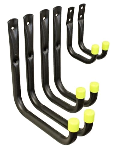 Image of keypak Universal Heavy Duty Garage Storage Hooks Set, 30kg Load Capacity per Hook (6 Pack)