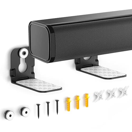 Image of notiela Soundbar Mount Shelf for Samsung, Sony, LG, Vizio, Bose, Onn and More Soundbar Wall Mount Bracket - Sound Bar Mounts Under TV Mounting Bracket