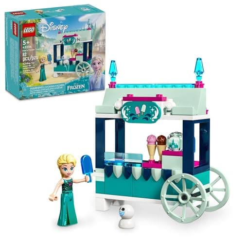 Image of LEGO Disney Frozen Elsa’s Frozen Treats Building Set, Includes Elsa Mini-Doll and a Snowgie Figure, Elsa Toy Makes a Fun Gift for Girls and Boys who Love Frozen Toys, Disney Princess Doll, 43234