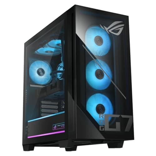 Image of ASUS ROG G700 Gaming Desktop PC Intel Core Ultra 7 265F 32GB RAM 1TB NVMe SSD NVIDIA GeForce RTX 5060 8GB Liquid Cooling RGB Keyboard Mouse Windows 11 Pro with 12 Month CPS Protection