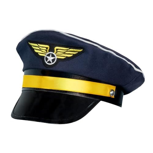 Image of BOLAND BV 01253 Airline Pilot Captain Crew Hat/ Cap Fancy Dress Accessory Nazy Blue