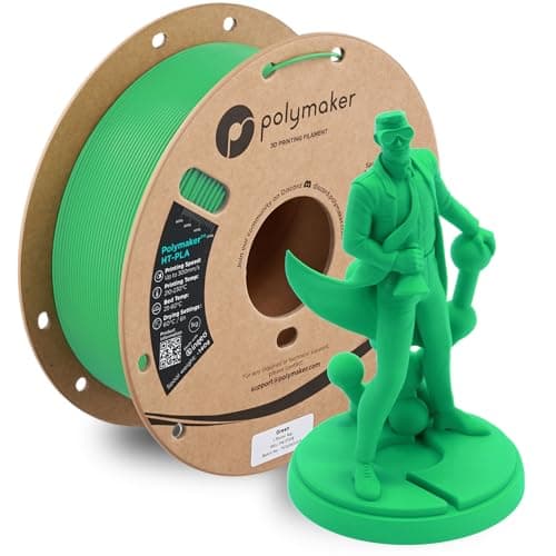 Image of Polymaker HT-PLA Filament 1.75mm Green, High Temp PLA for 3D Printing, Heat Stable Up to 150C, Easy to Print, Works with Most FDM Printers, 1kg Spool