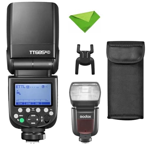 Image of GODOX TT685II-C Flash for Canon Speedlight Camera Flash E-TTL Speedlite High-Speed Sync, 2.4G Wireless X System Compatible for Canon Flash 5D Mark IV 6D Mark II 7D 90D 250D R5 850D (Upgraded TT685C)