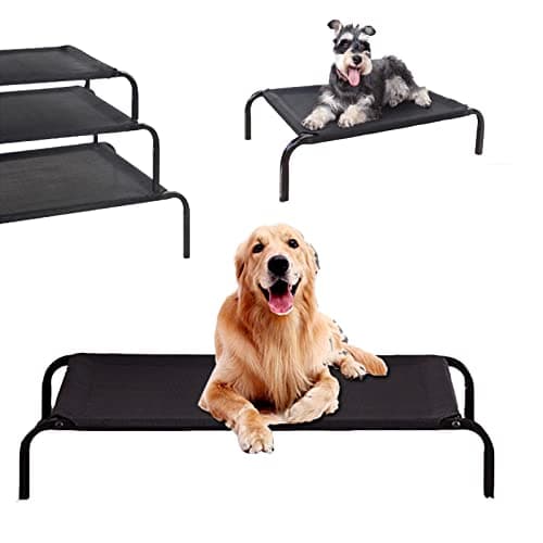 Image of Elevated Medium Dog Sofa Bed - Raised Pet Cot with Cooling Mat & No-Slip Feet - Washable, Breathable Mesh - Travel & Orthopedic Dog Cat Bed