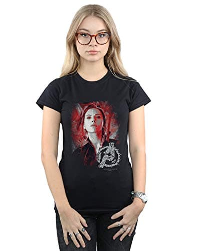 Image of Marvel Women's Avengers Endgame Black Widow Brushed T-Shirt Black Medium