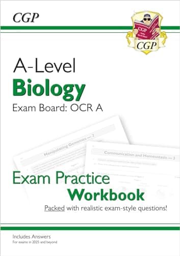 Image of A-Level Biology: OCR A Year 1 & 2 Exam Practice Workbook includes Answers (CGP OCR A A-Level Biology)